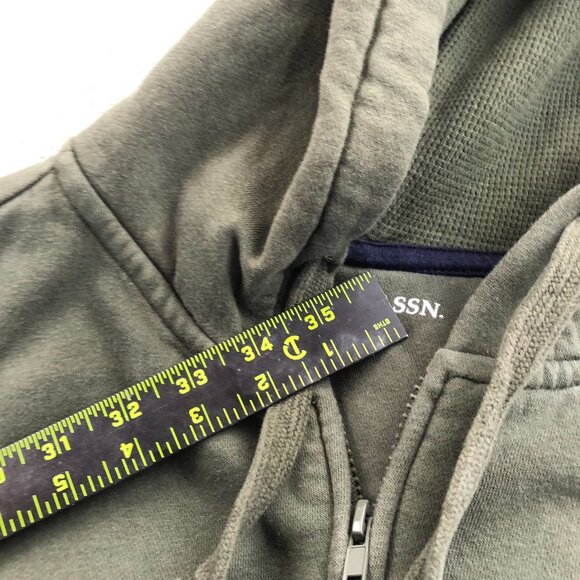 U.S. Polo Assn. Mens Hoodie Sweatshirt Large Green Long Sleeve Full Zip Fleece - Picture 6 of 12